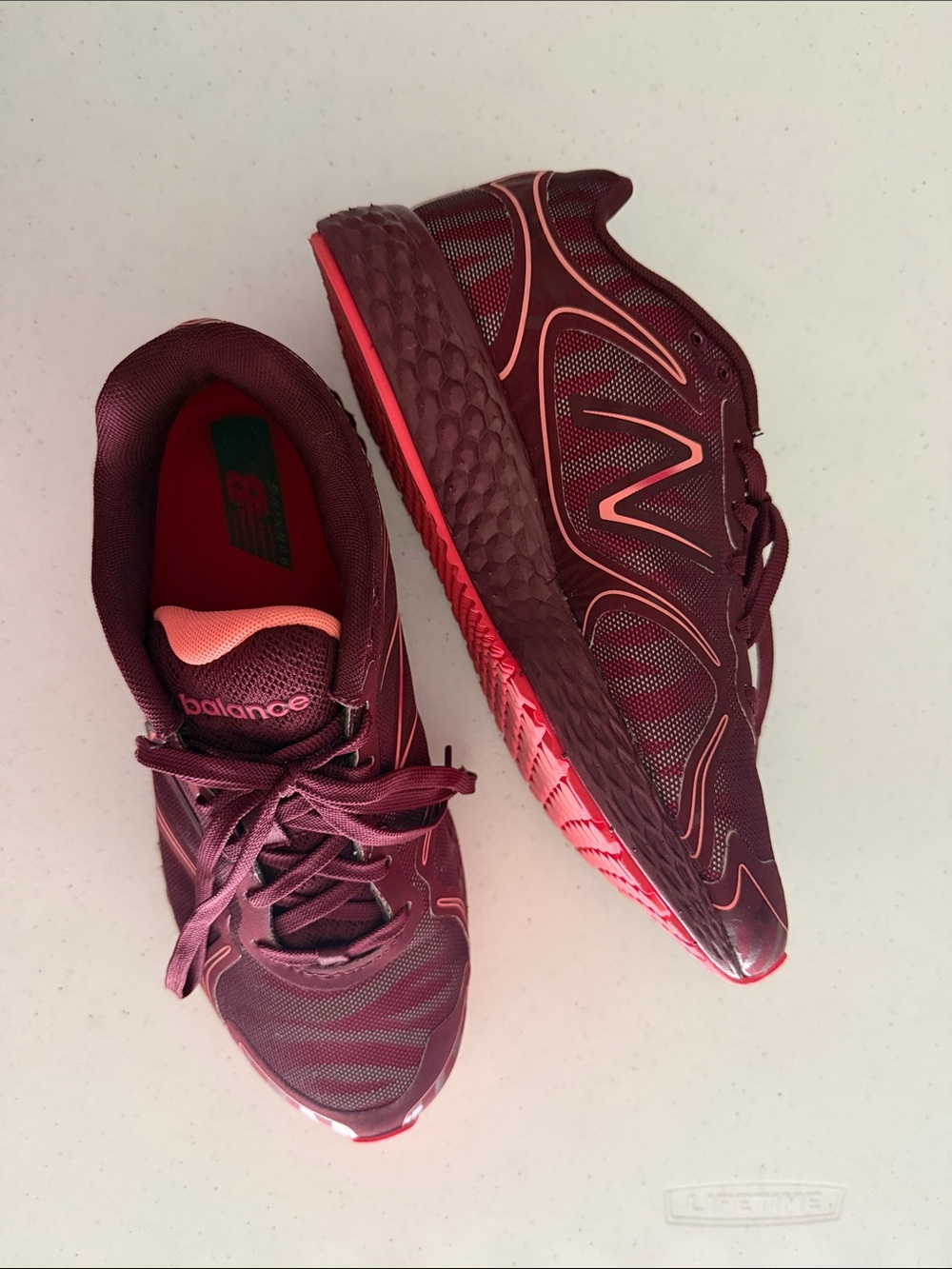New Balance Women's Maroon/ Pink Running Shoes